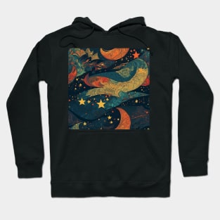 Unleash Your Inner Stardust: Embrace Cosmic Fashion with Our 'Starry Night' Pattern! Hoodie